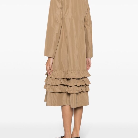 MOLLY GODDARD Lacey Trench Coat Ruffle Trim NWT - $1380- Size - 2-Small - Picture 3 of 4